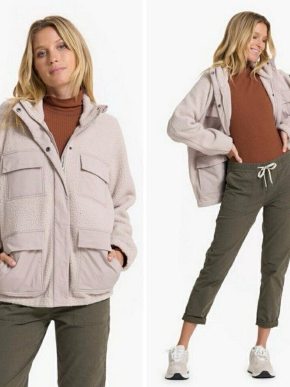 Vuori Utility Sherpa Jacket in Dark Salt size Small